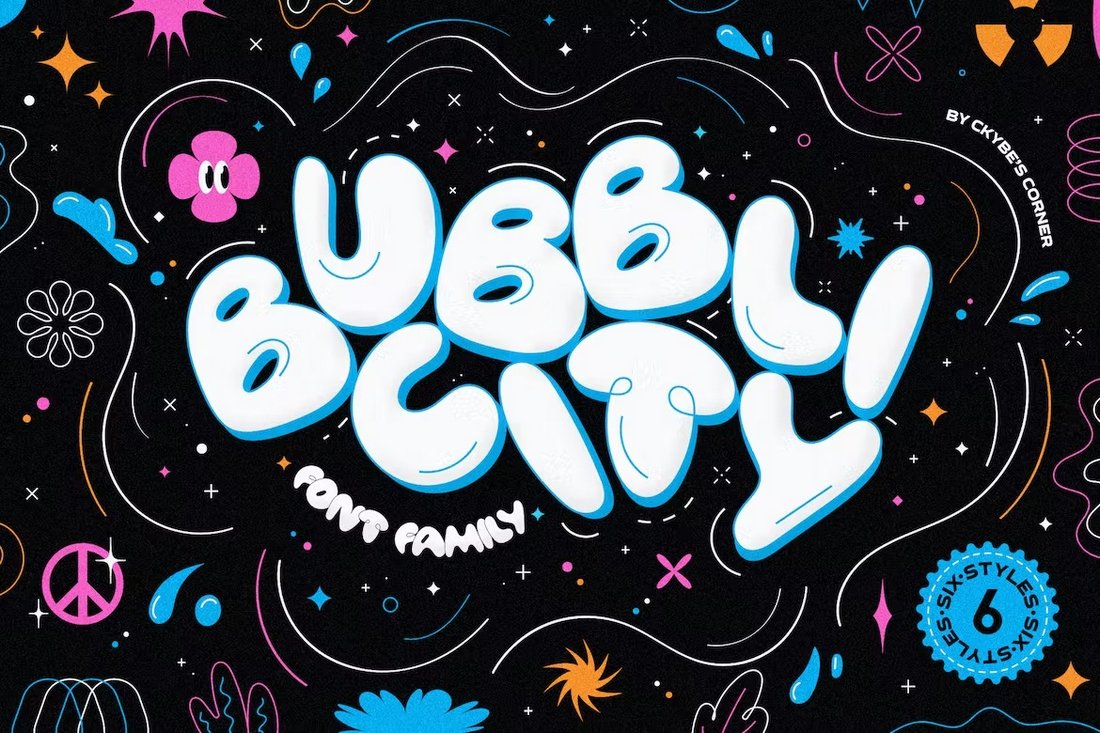 25+ Las mejores fuentes de burbujas y globos (gratis y premium)